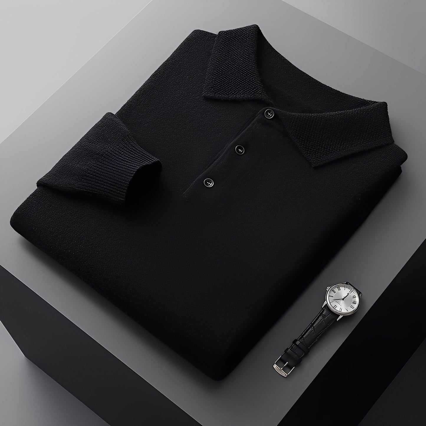 Romilly - Elegant kasjmir-polo genser for menn