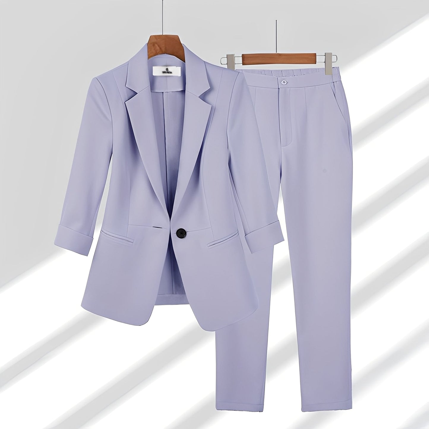 Andrea - Elegant Blazer- og Bukse-Sett for Damer