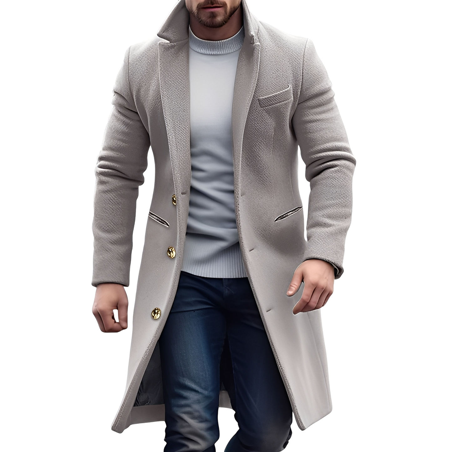 Reilly - Elegant ull-trenchcoat for herrer