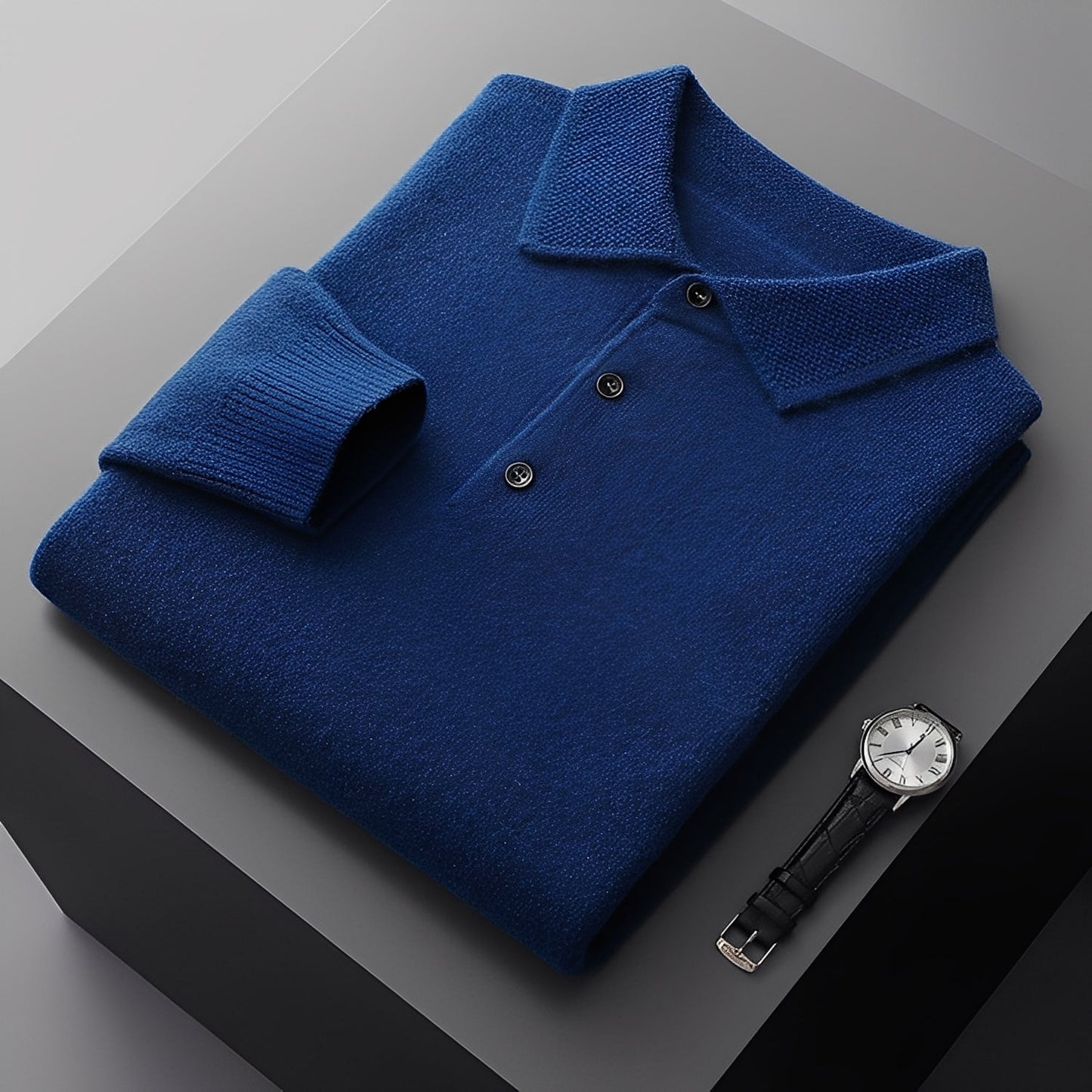 Romilly - Elegant kasjmir-polo genser for menn