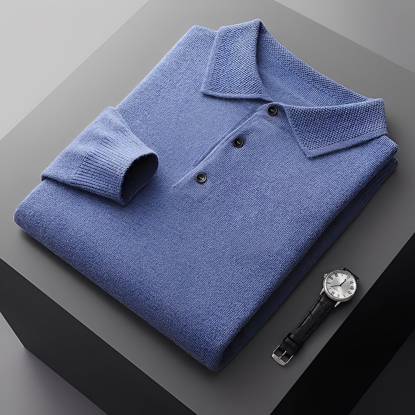 Romilly - Elegant kasjmir-polo genser for menn