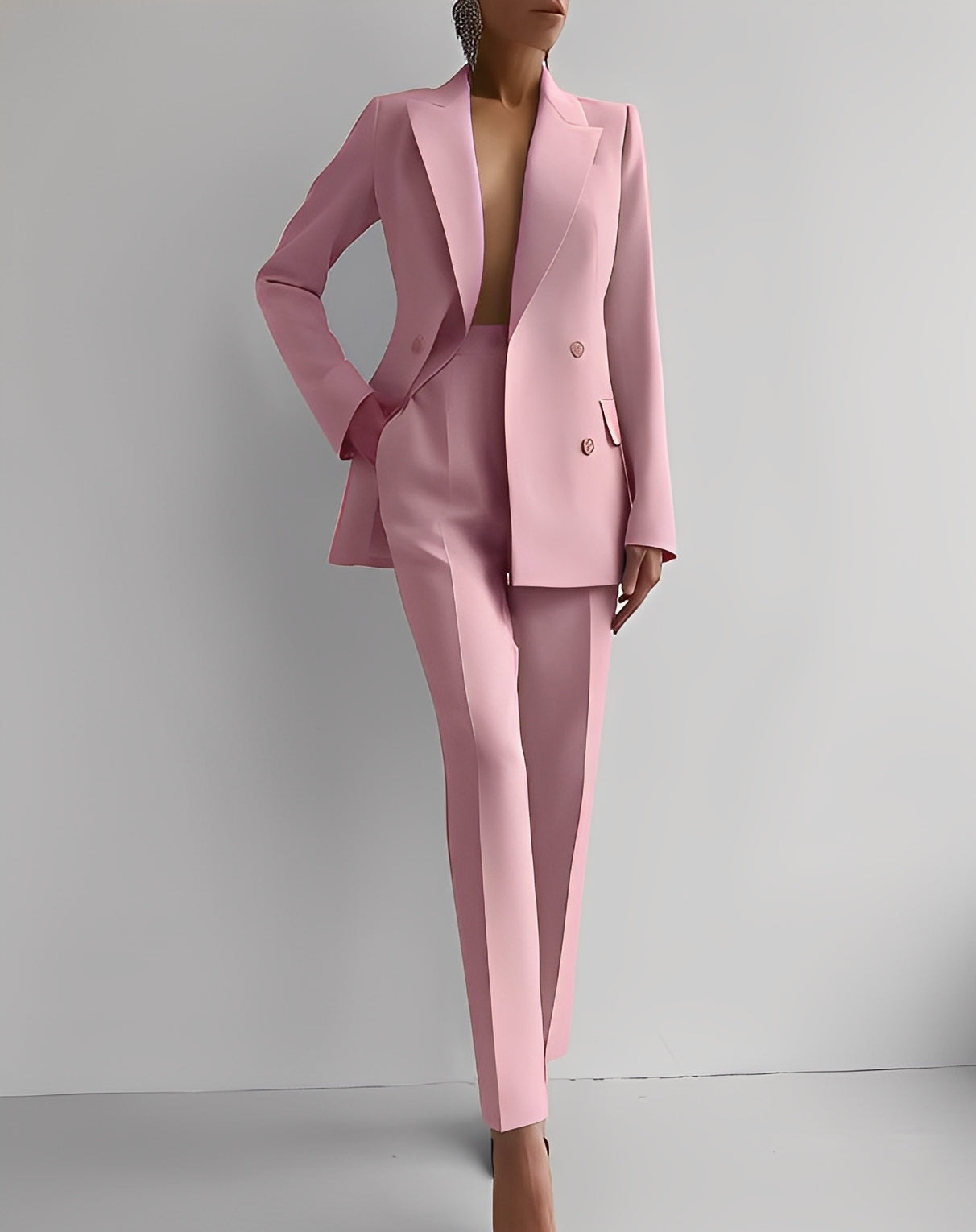Nydia - Formelt slim-fit sett med blazer og bukser for kvinner
