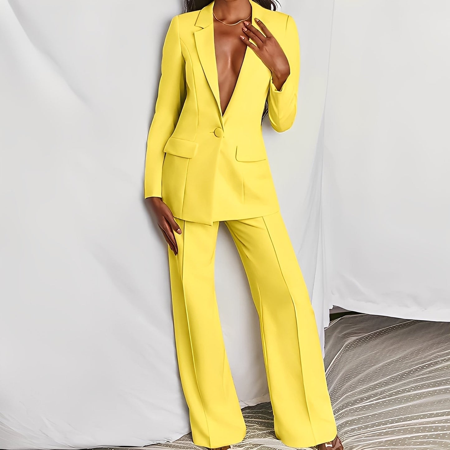 Darcey - Casually chic, formal blazer and pants set for women