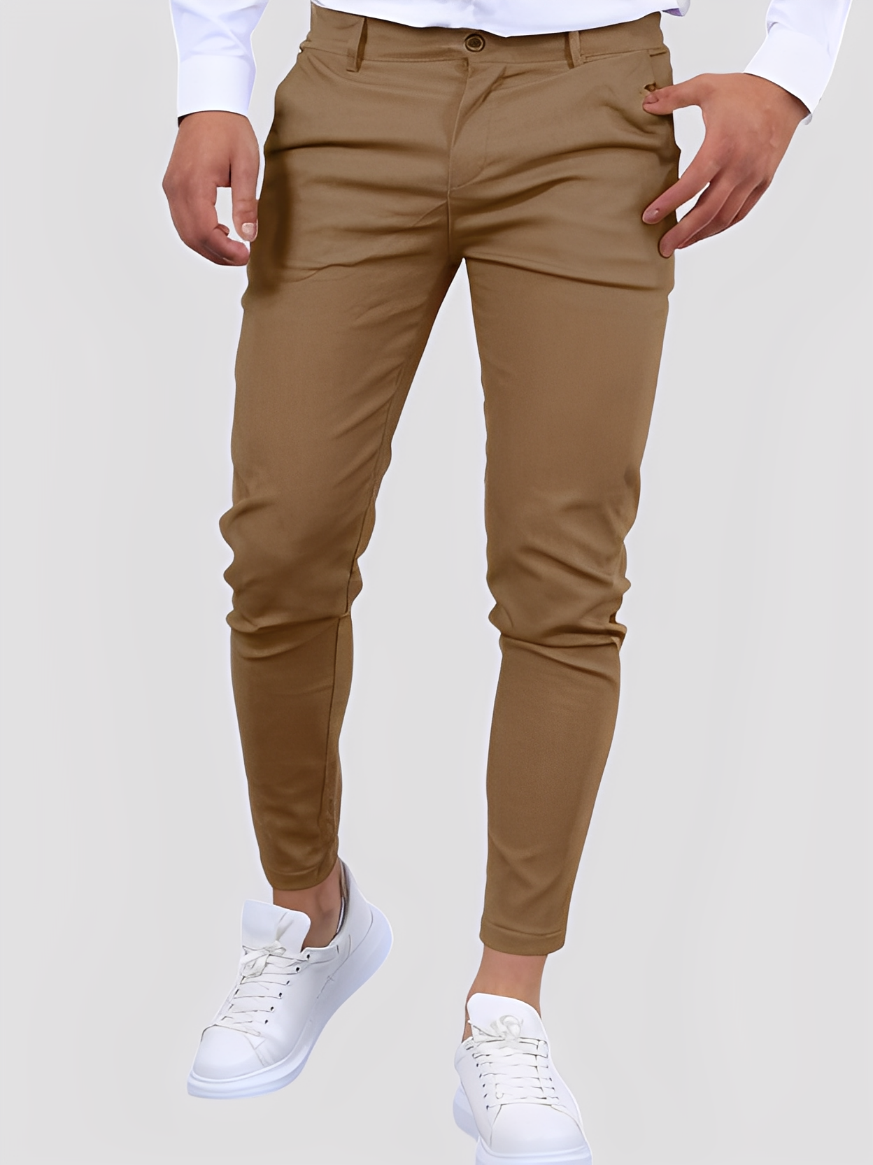 Shelton - Tilsfeldige Stretch-bukse med slank passform for herrer