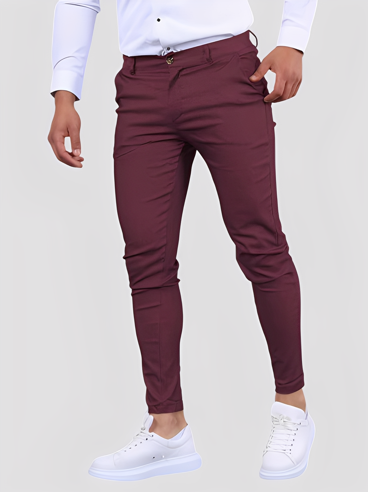 Shelton - Tilsfeldige Stretch-bukse med slank passform for herrer