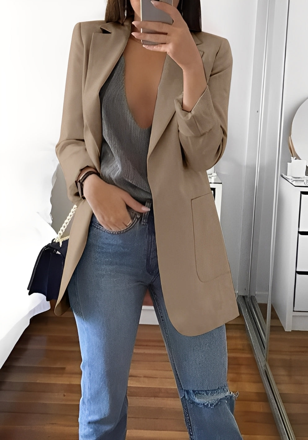 Stephanie - Stilig, smalt snittet blazer for damer