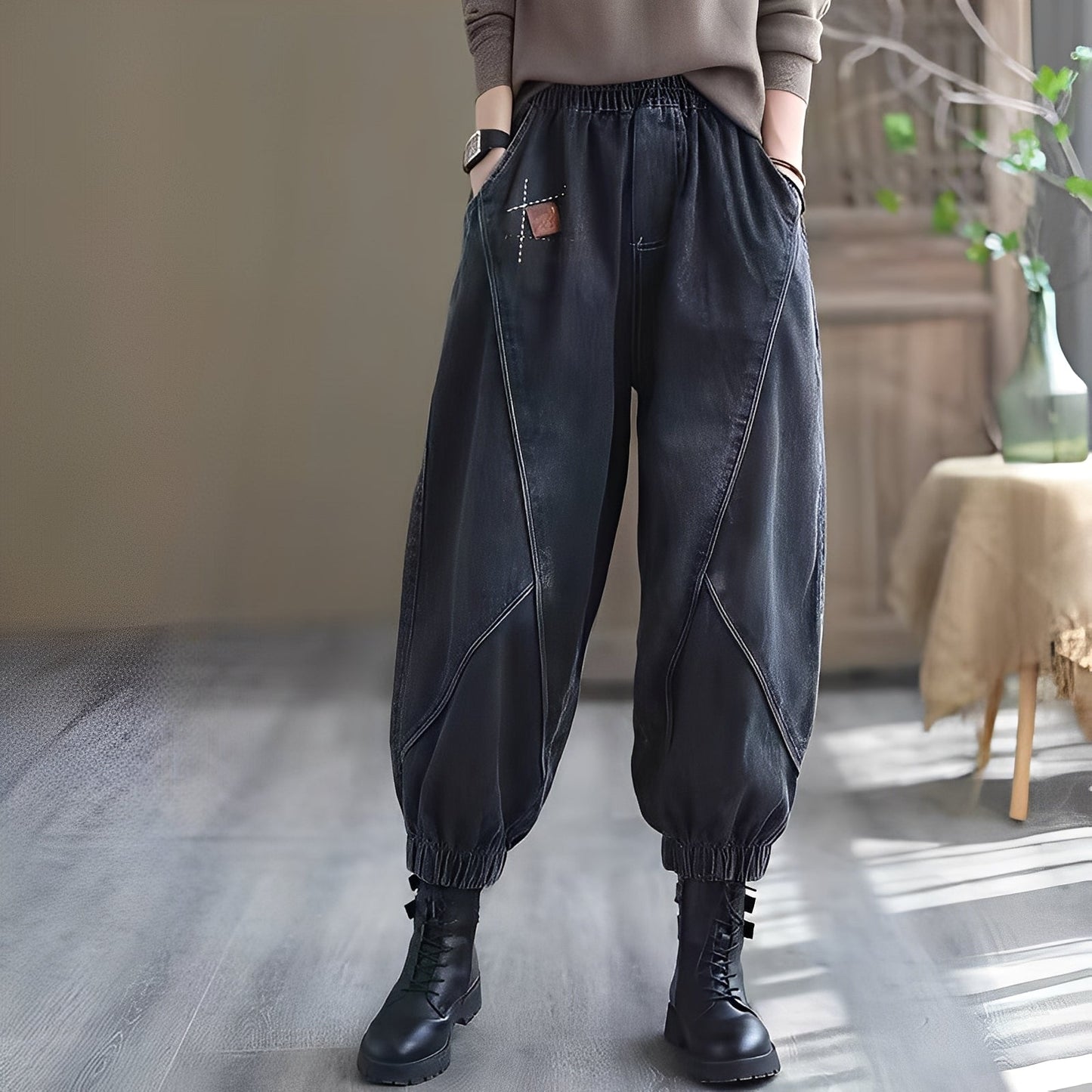 Shyanne - Tradisjonelle jeans med elastisk midje for kvinner