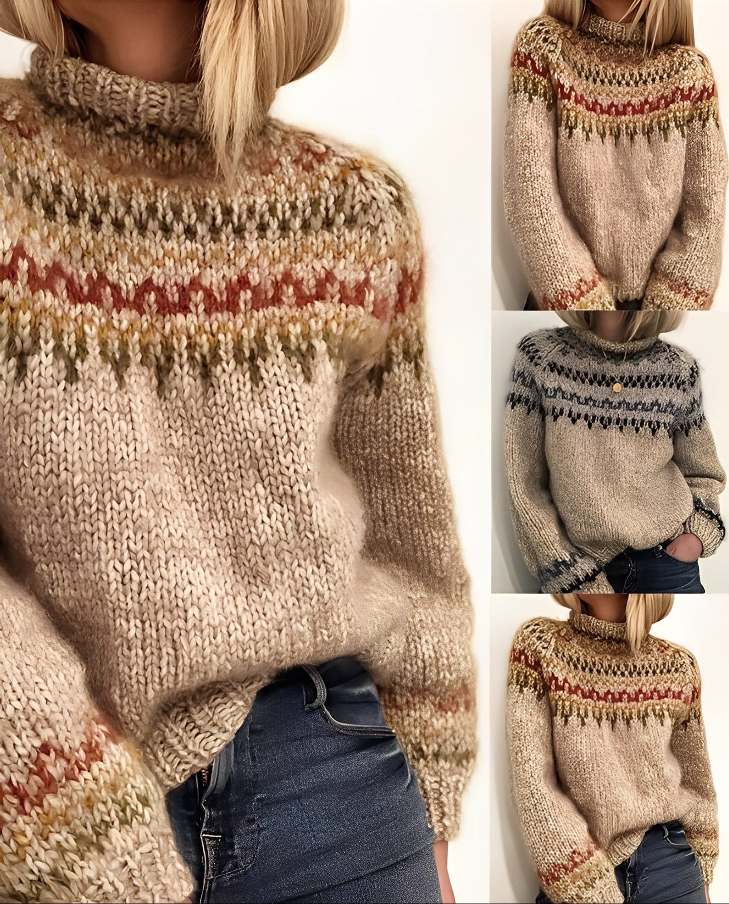 Macey - Grov strikket genser for damer