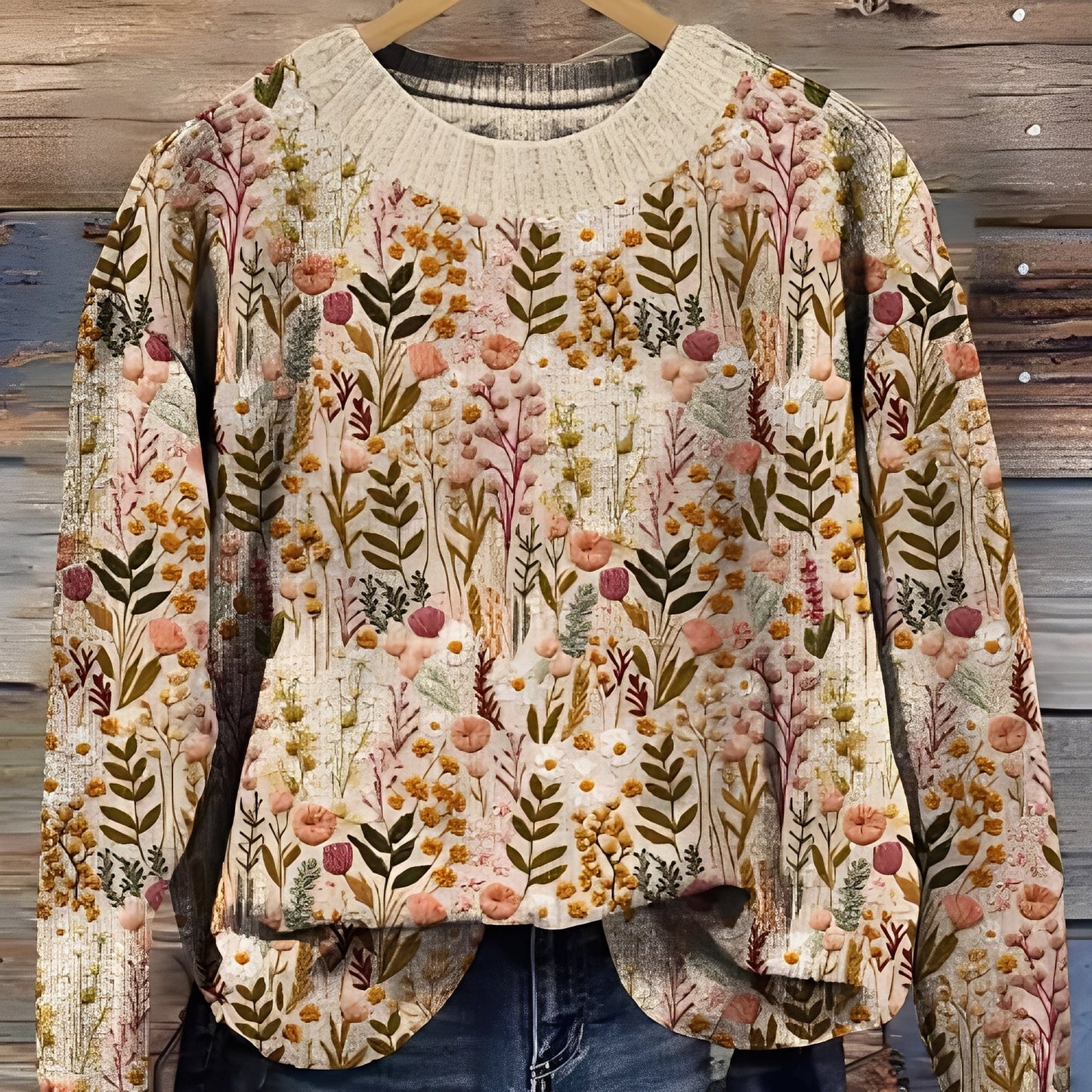 Eunice - Klassisk Ullgenser med Trykk for Damer