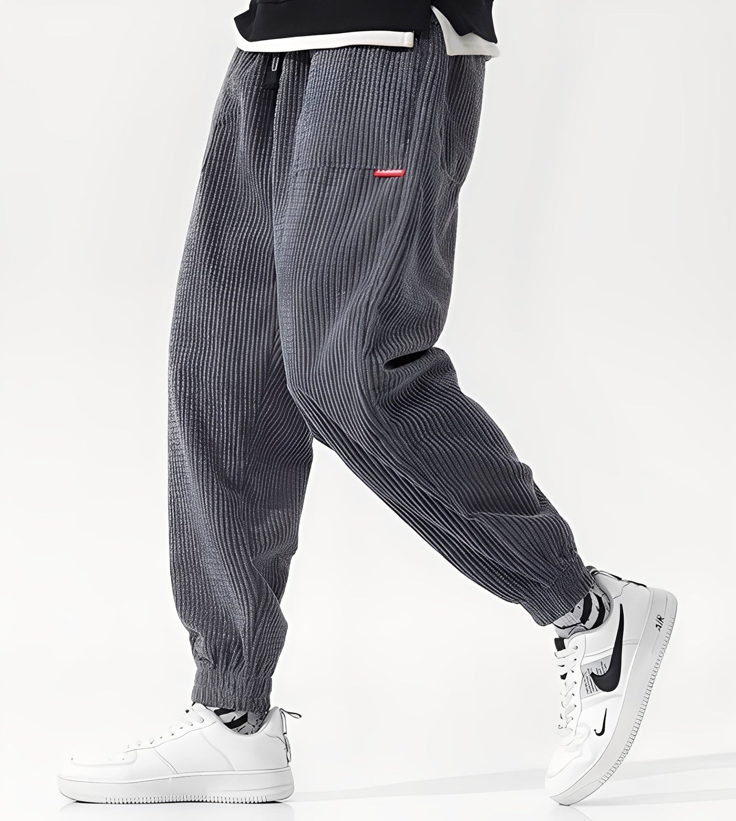 Nicholas - Stilfulle joggebukse av cord for herrer
