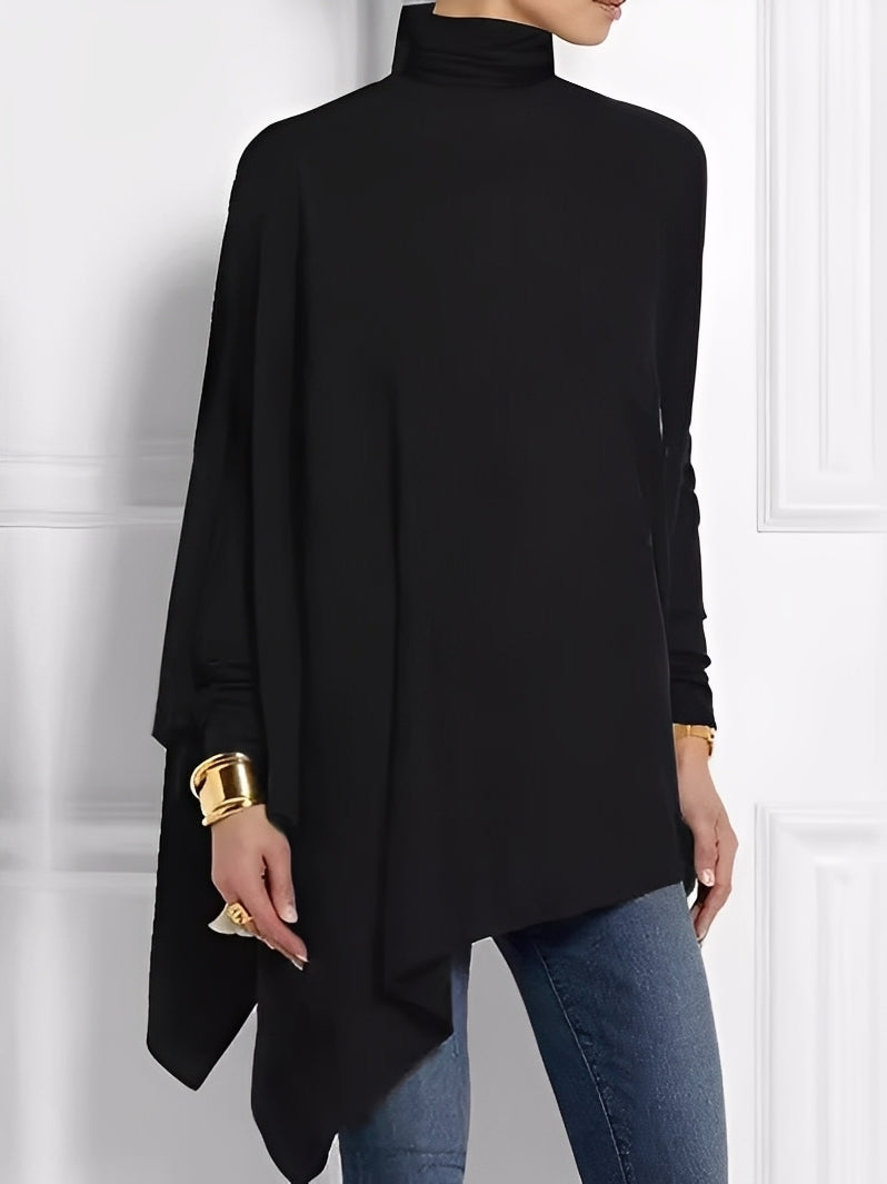 Kalysta - Stilfullt asymmetrisk fleece-overdel for damer