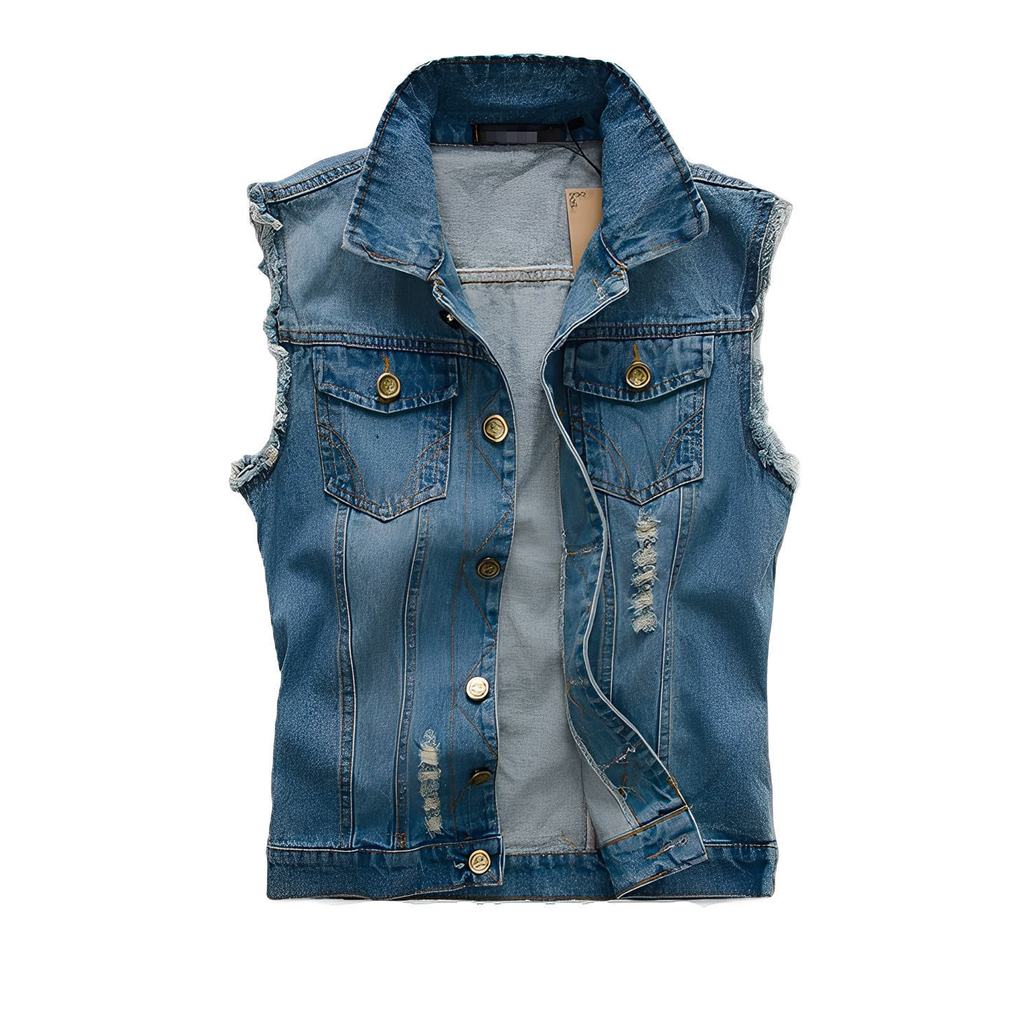 Morley - Retro-dongeri-vest med lommer for herrer