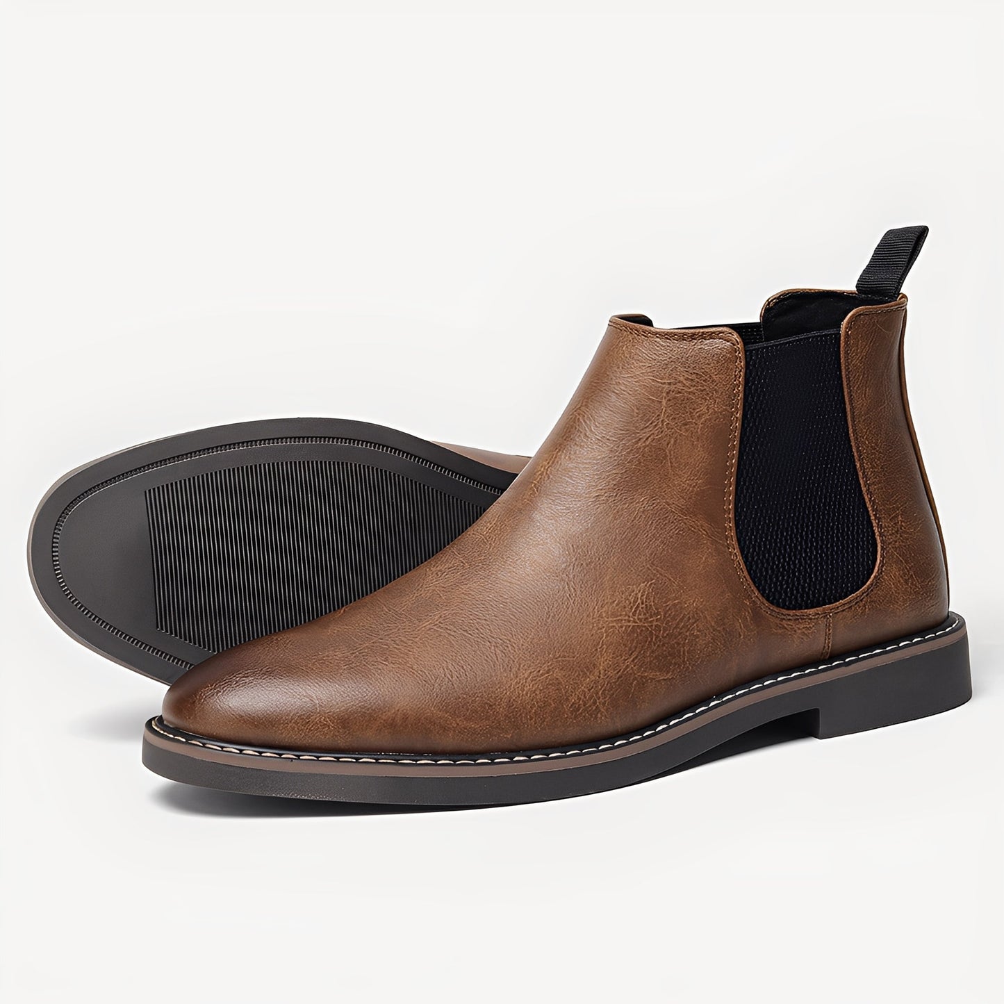 Clifton - Klassiske Chelsea-boots i skinn for menn