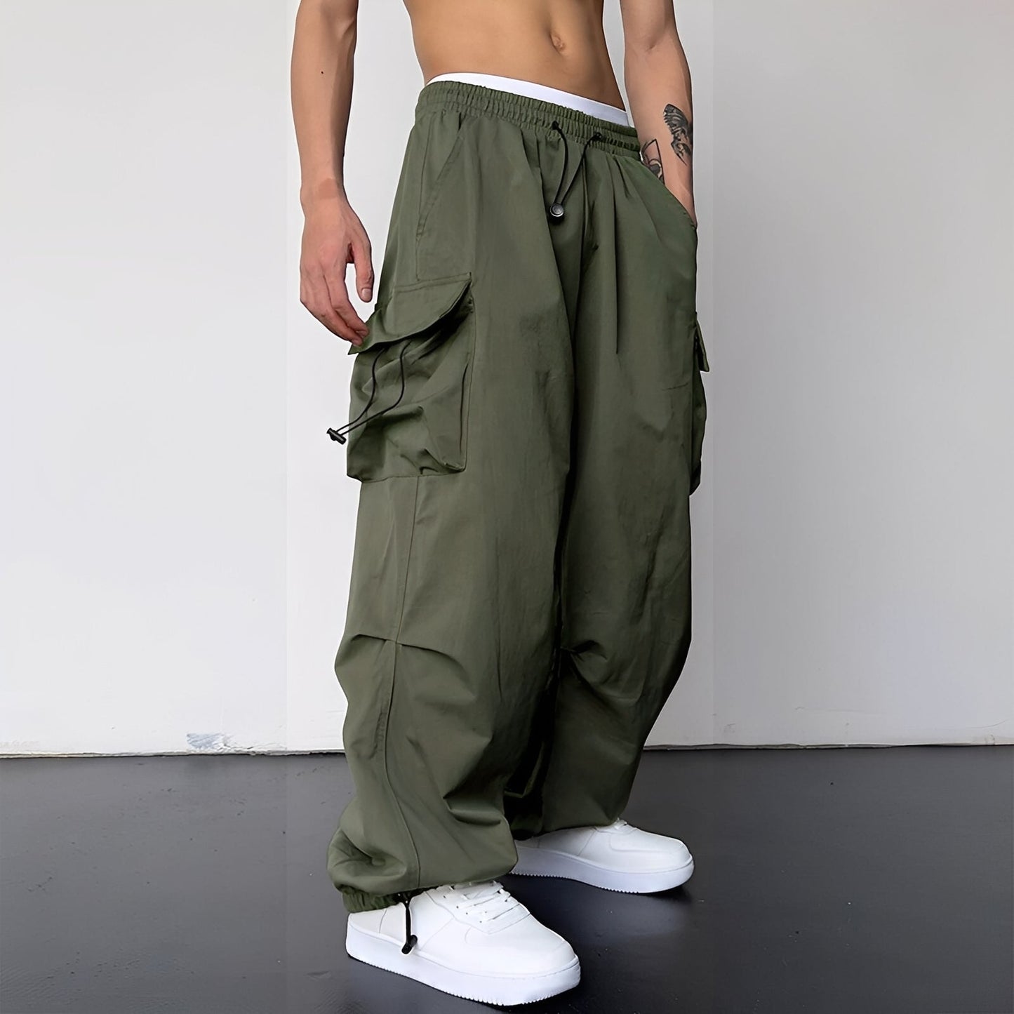 Kaleb - Stilfulle Baggy-Cargohose for Herrer