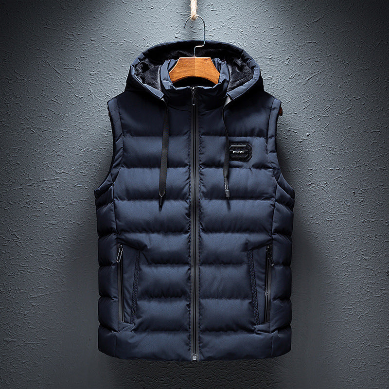 Davin - Moderne Fleecevest med Hette for Menn
