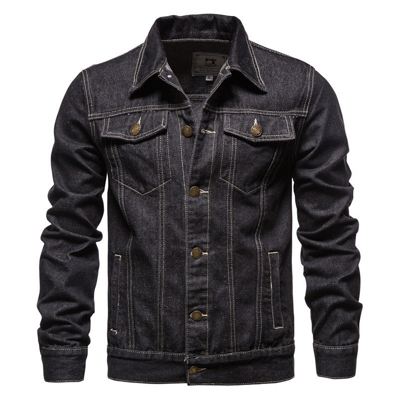 Winton - Klassisk truckerjakke i denim for herrer