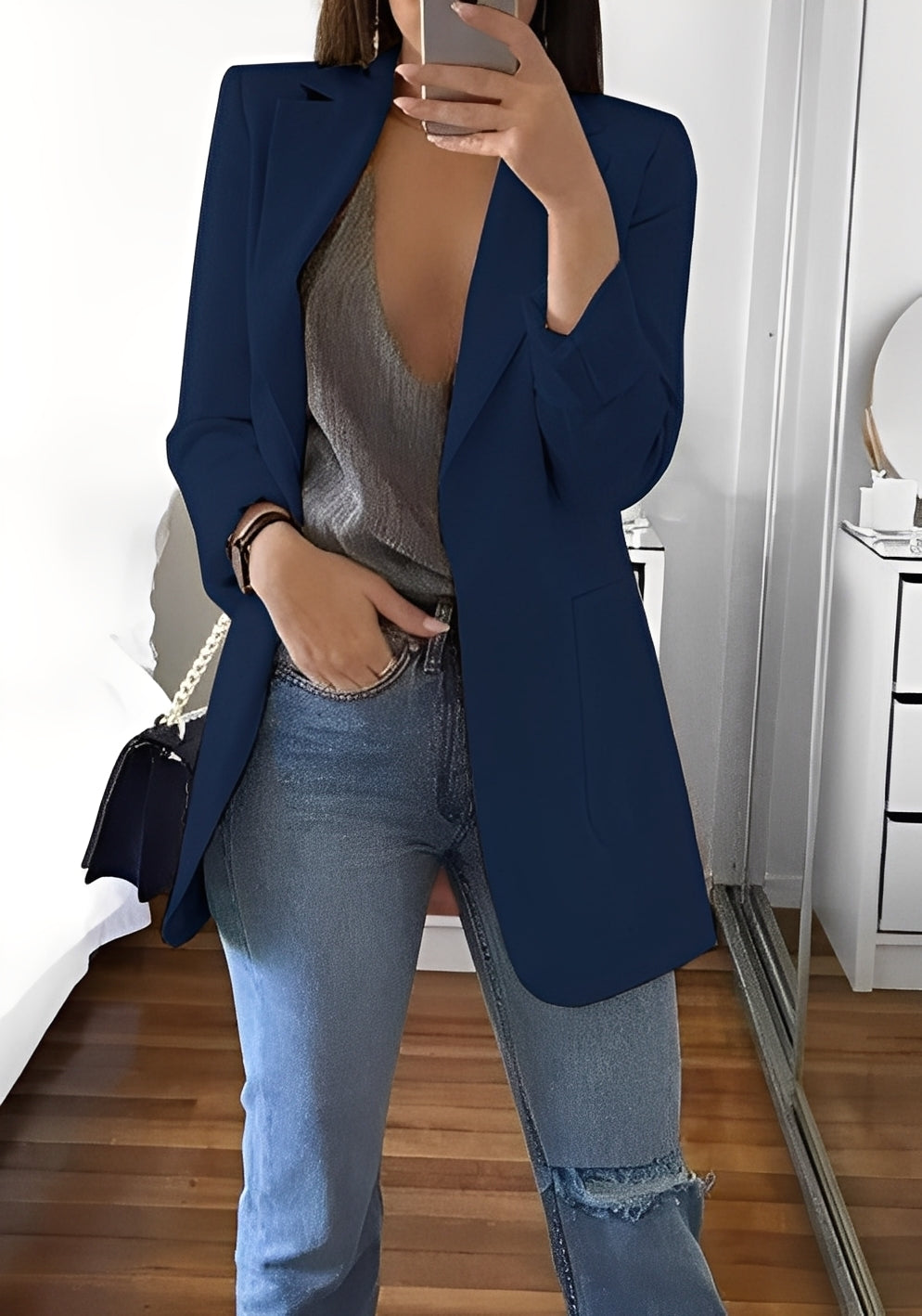 Stephanie - Stilig, smalt snittet blazer for damer