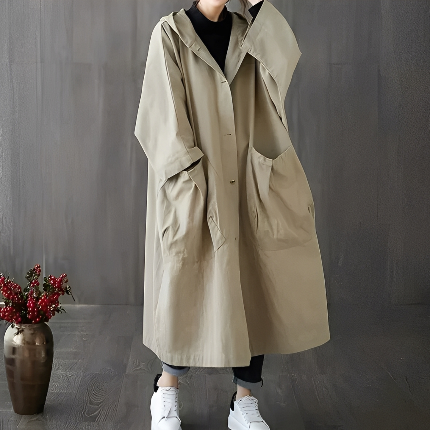Dael - Oversize trenchcoat for kvinner