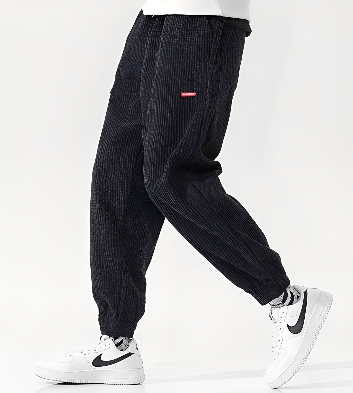 Nicholas - Stilfulle joggebukse av cord for herrer