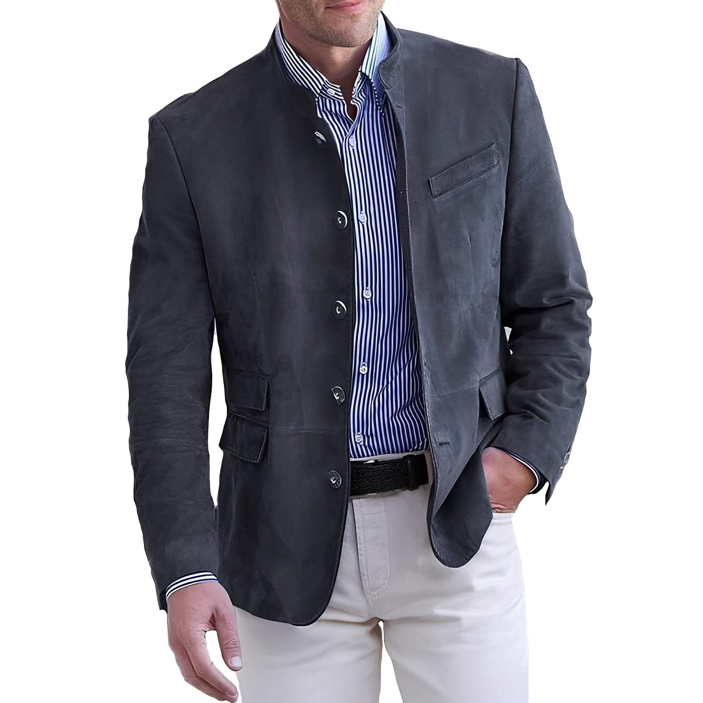 Geoffrey - Tilfeldig Skjorte-Jakke for Herrer