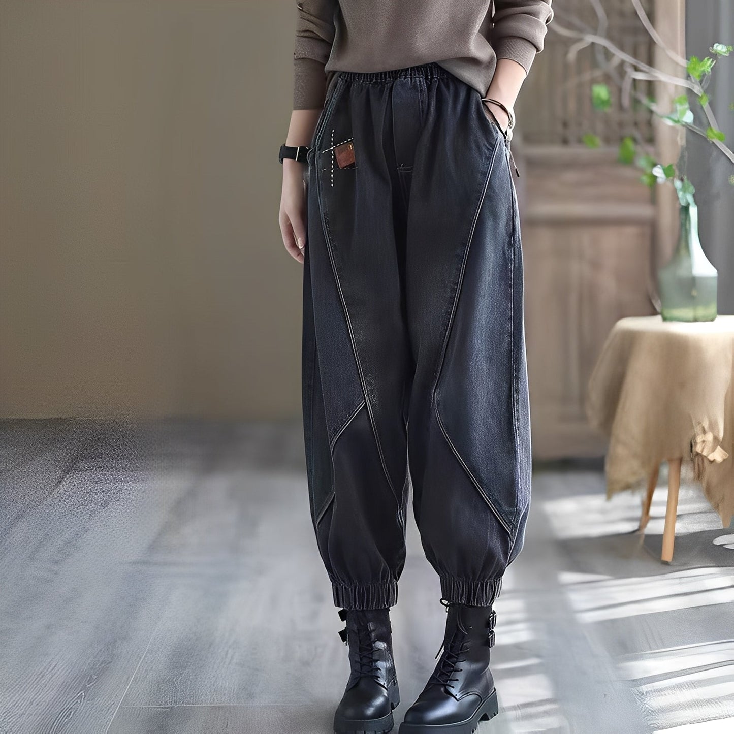 Shyanne - Tradisjonelle jeans med elastisk midje for kvinner