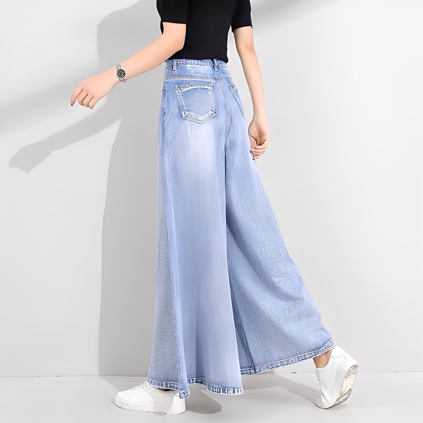 Jasmine - Stilige damejeans med vide ben