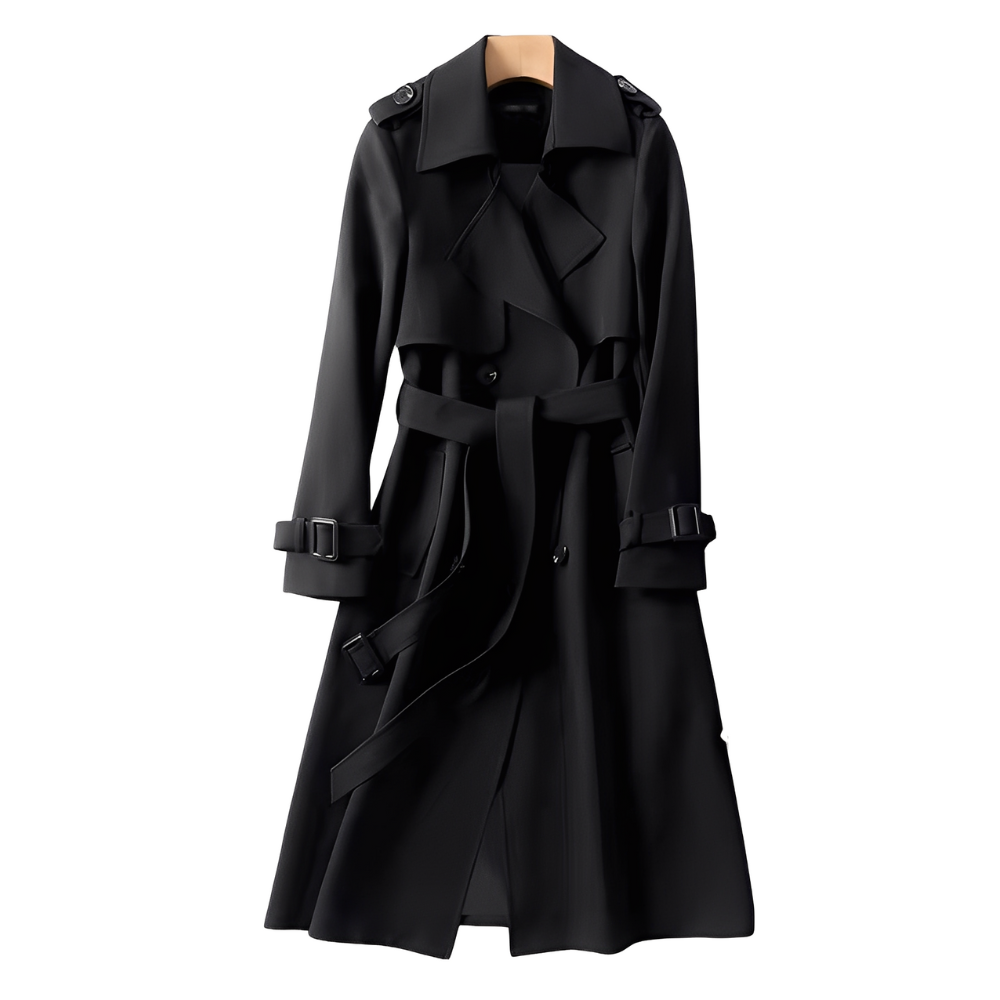 Patricia - Stilfull Trenchcoat med Knapper for Damer