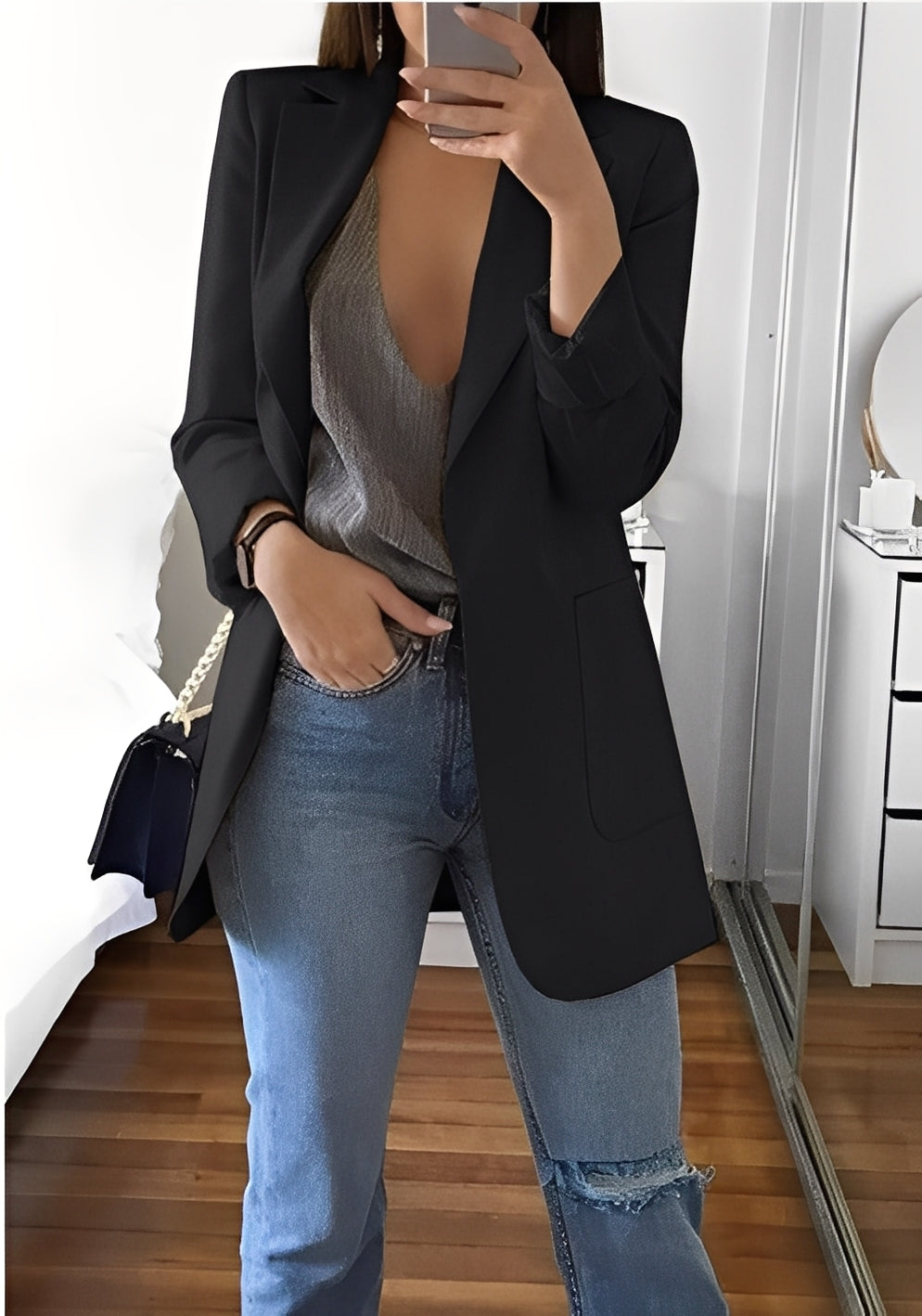 Stephanie - Stilig, smalt snittet blazer for damer