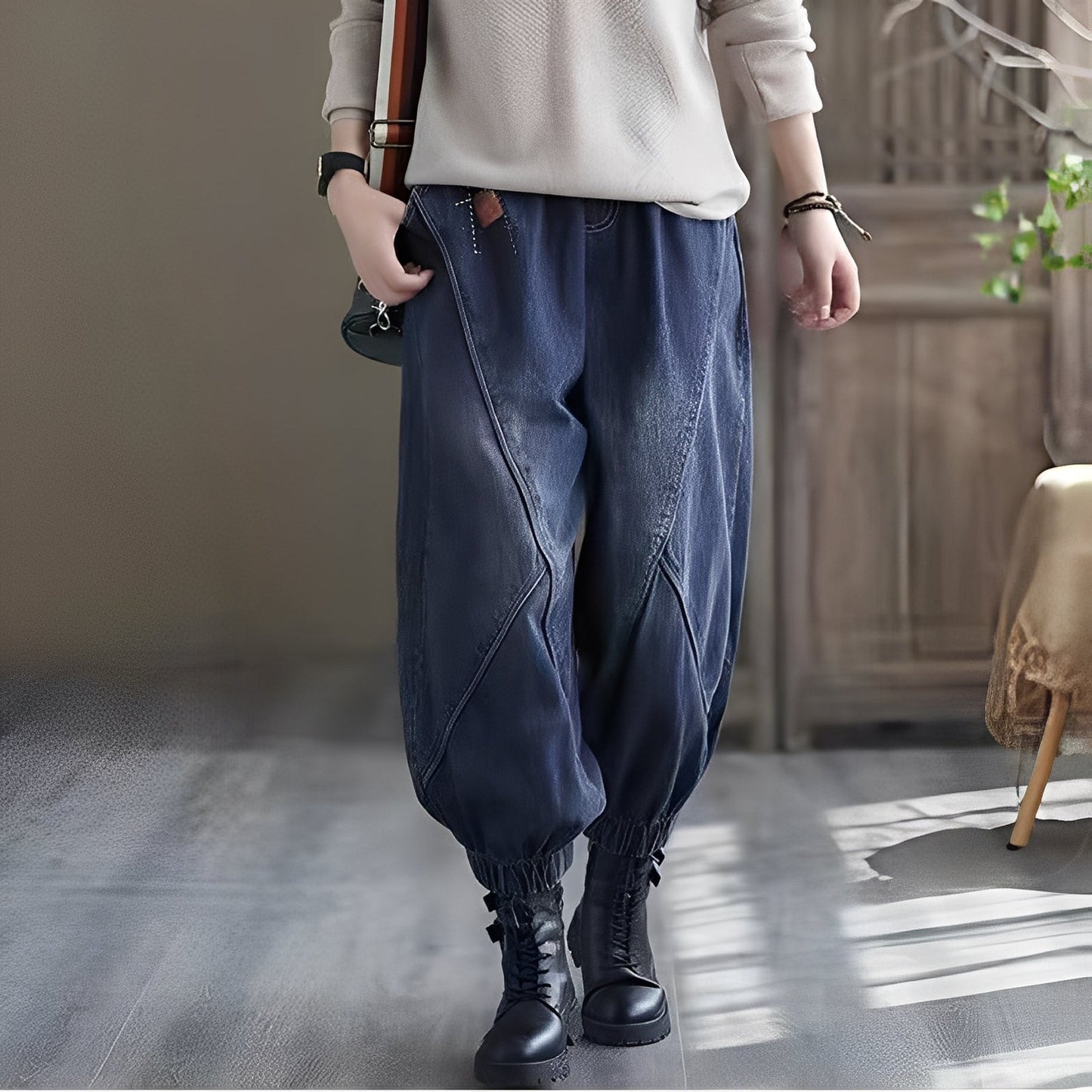 Shyanne - Tradisjonelle jeans med elastisk midje for kvinner