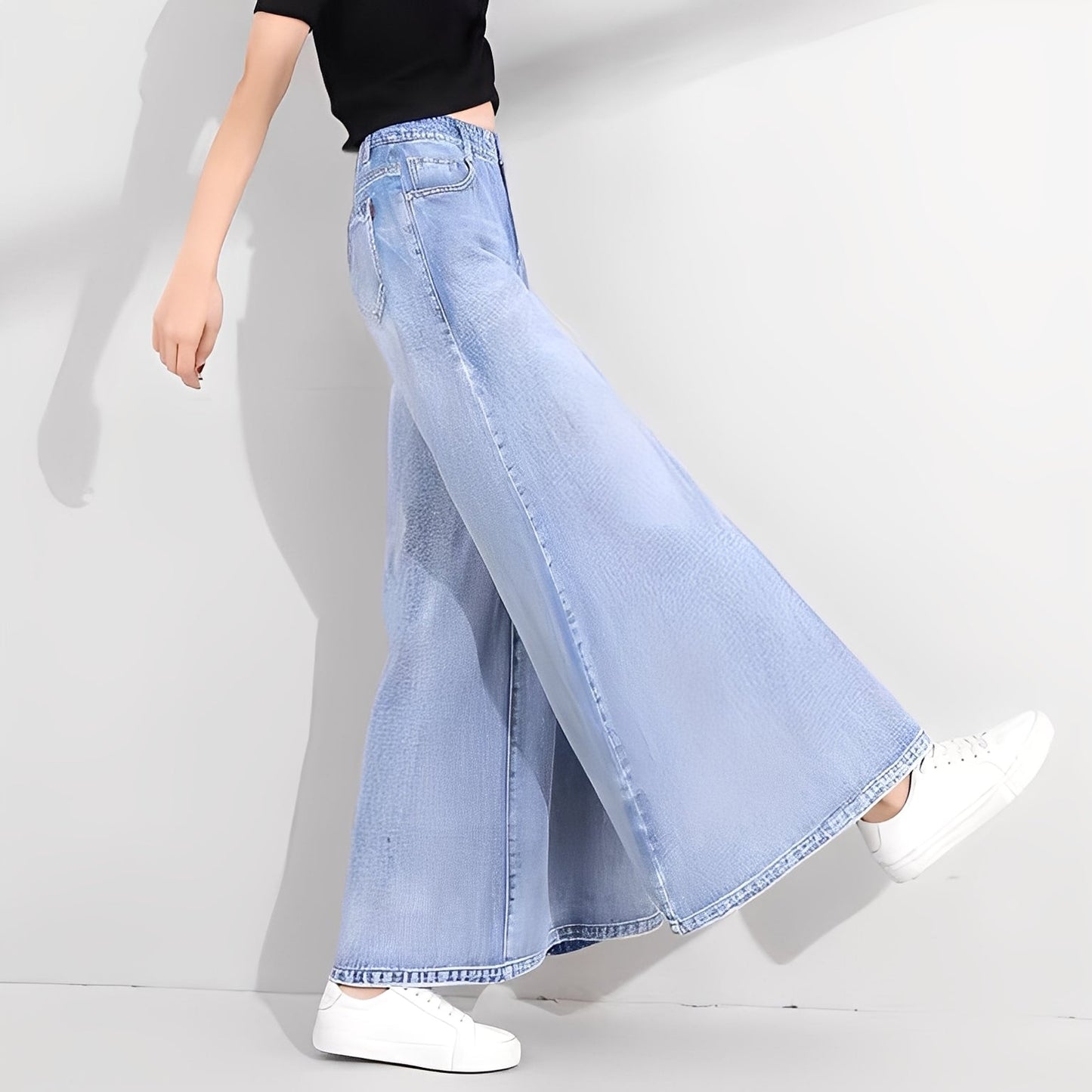 Jasmine - Stilige damejeans med vide ben