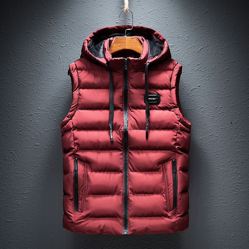 Davin - Moderne Fleecevest med Hette for Menn