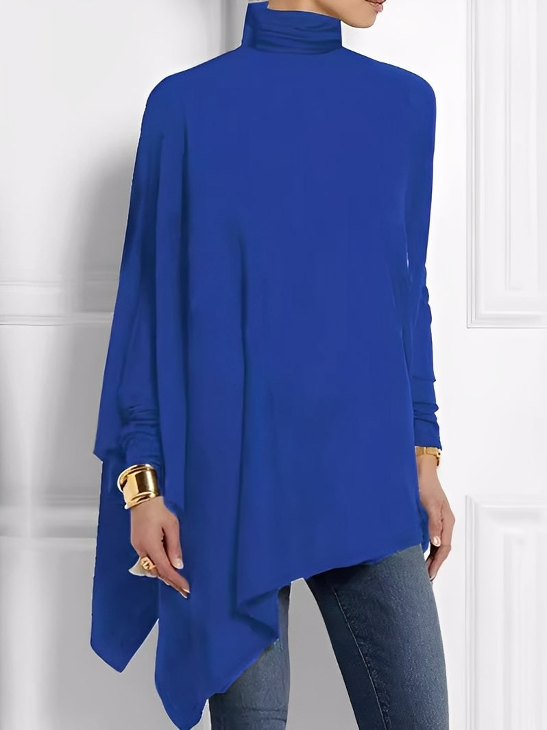 Kalysta - Stilfullt asymmetrisk fleece-overdel for damer