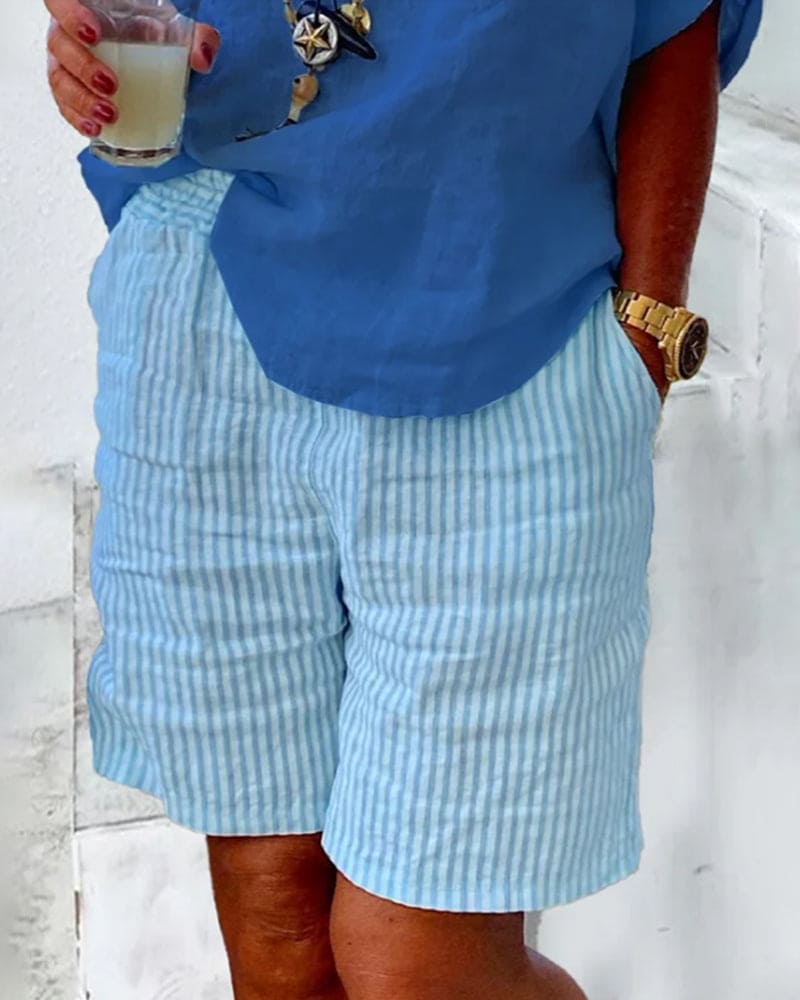 Élise – Shorts med striper