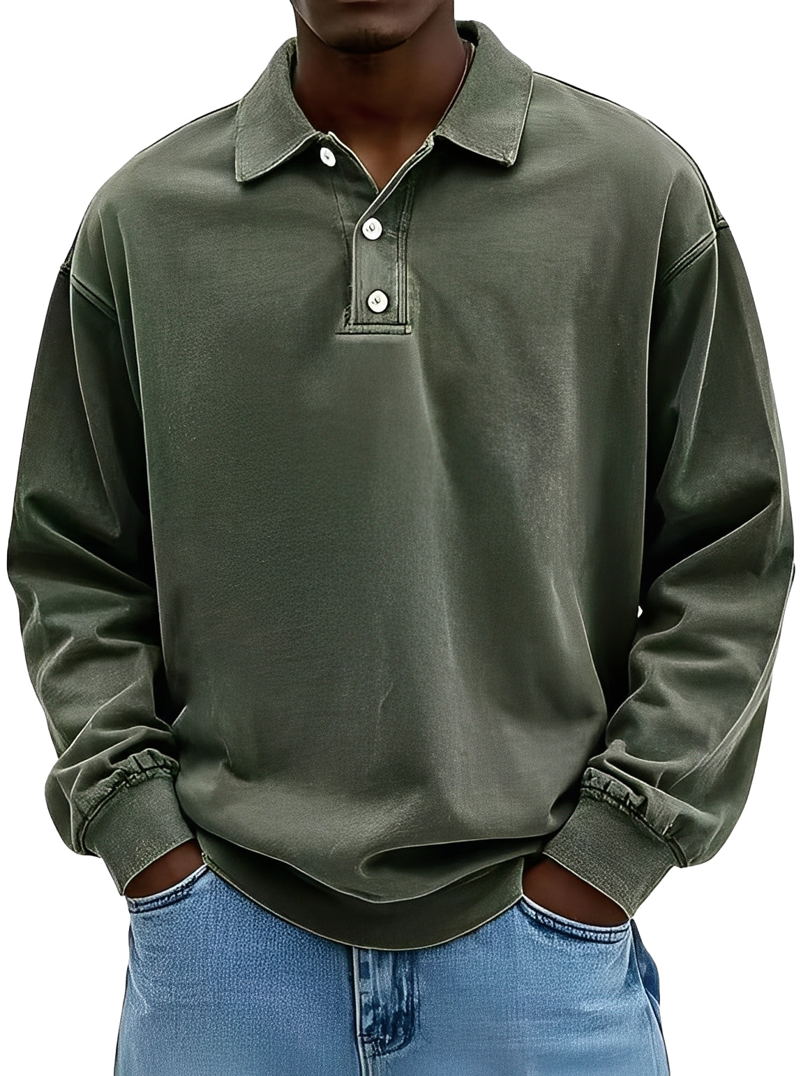 Clayton - Klassisk Langermet Poloshirt for Herrer