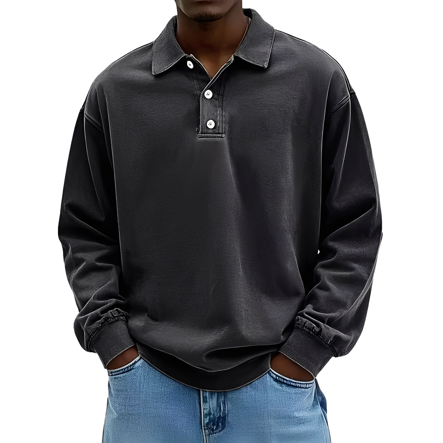 Chris - Klassisk tykk langermet skjorte for herrer