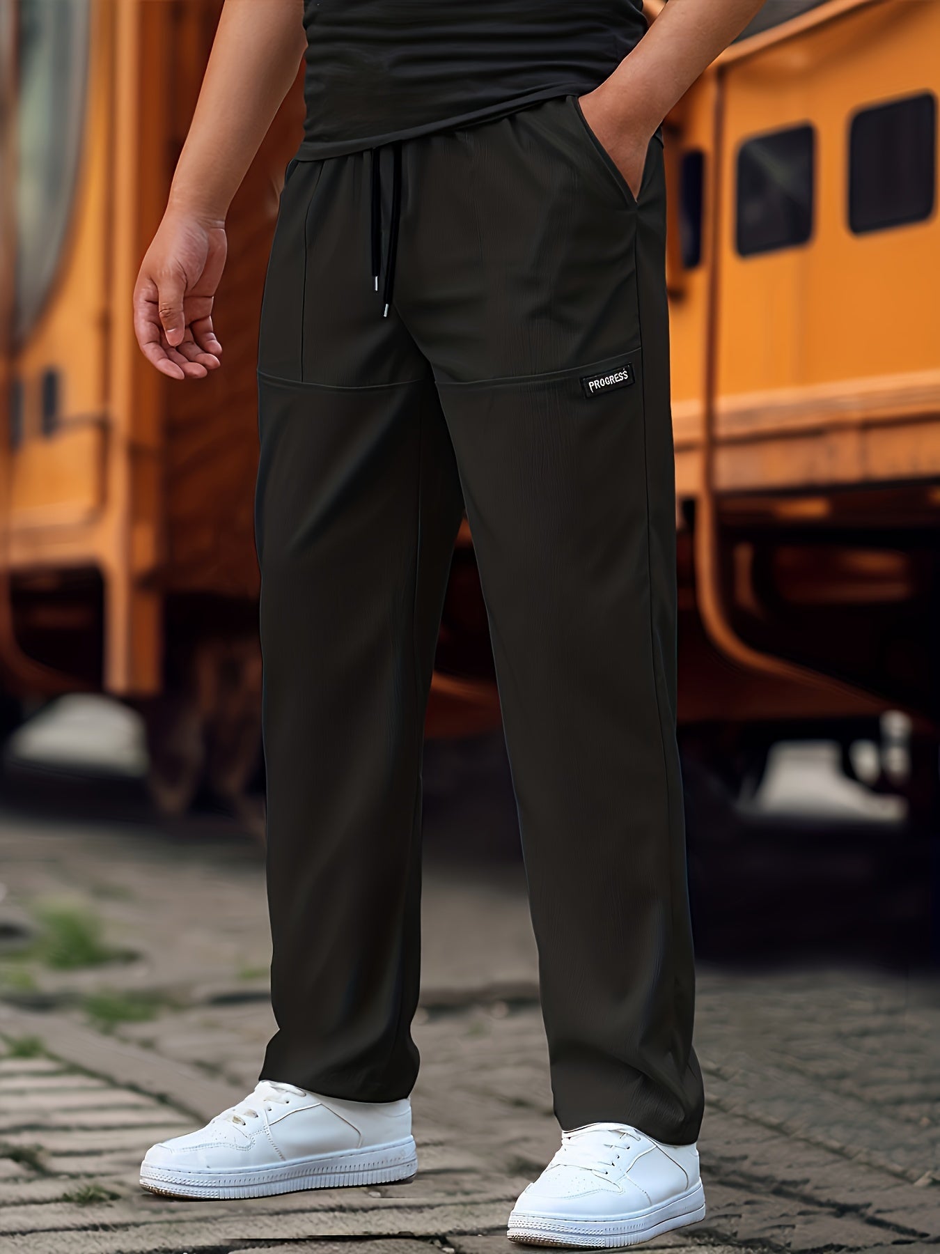 Esmund - Løse joggebukser med snor for menn