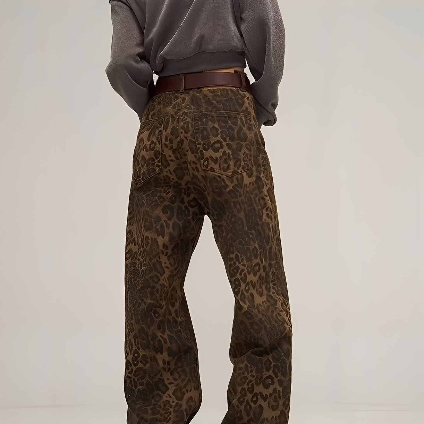 Felecia - Stilfullt trykt Baggy-Jeans for Damer