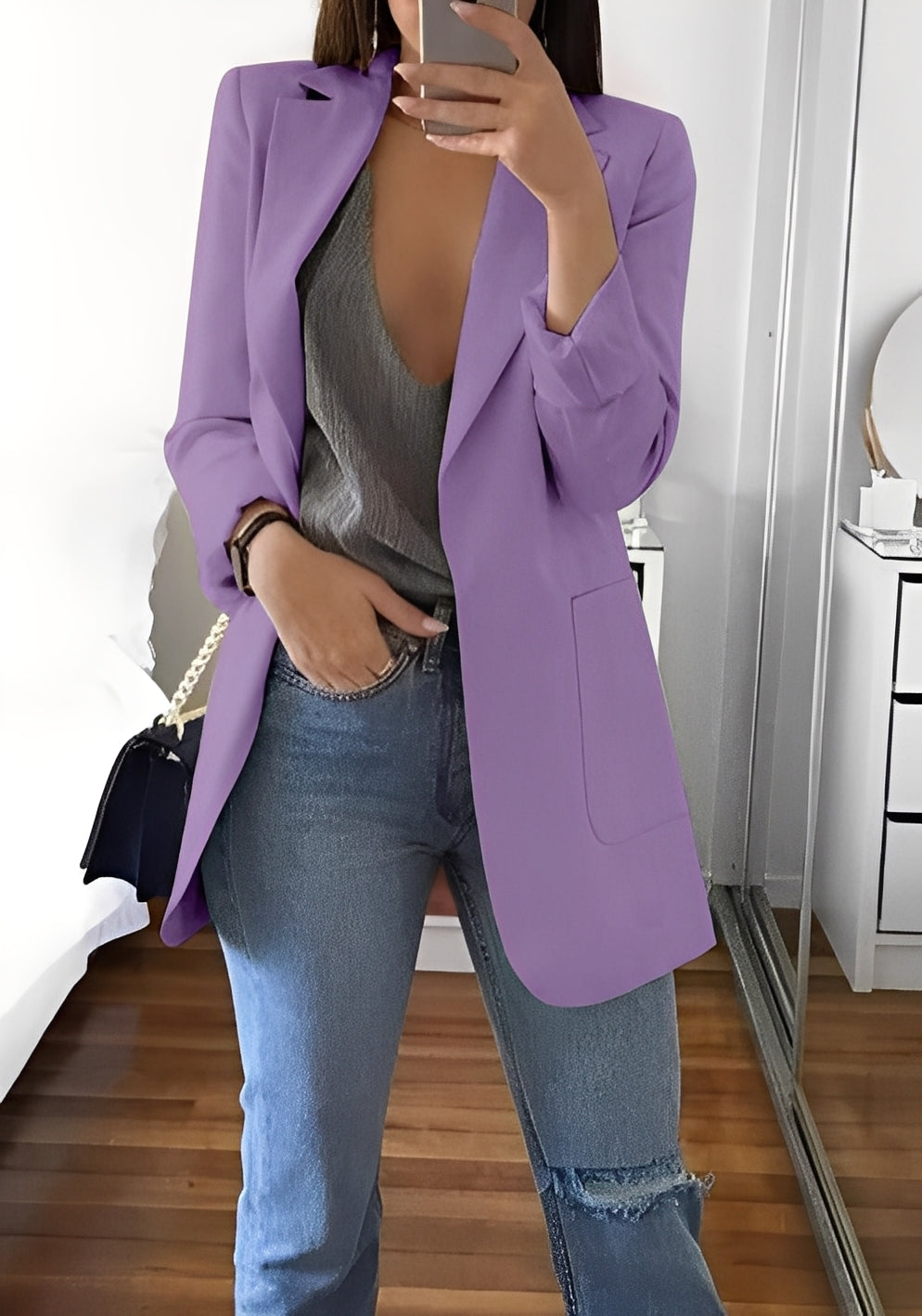 Stephanie - Stilig, smalt snittet blazer for damer