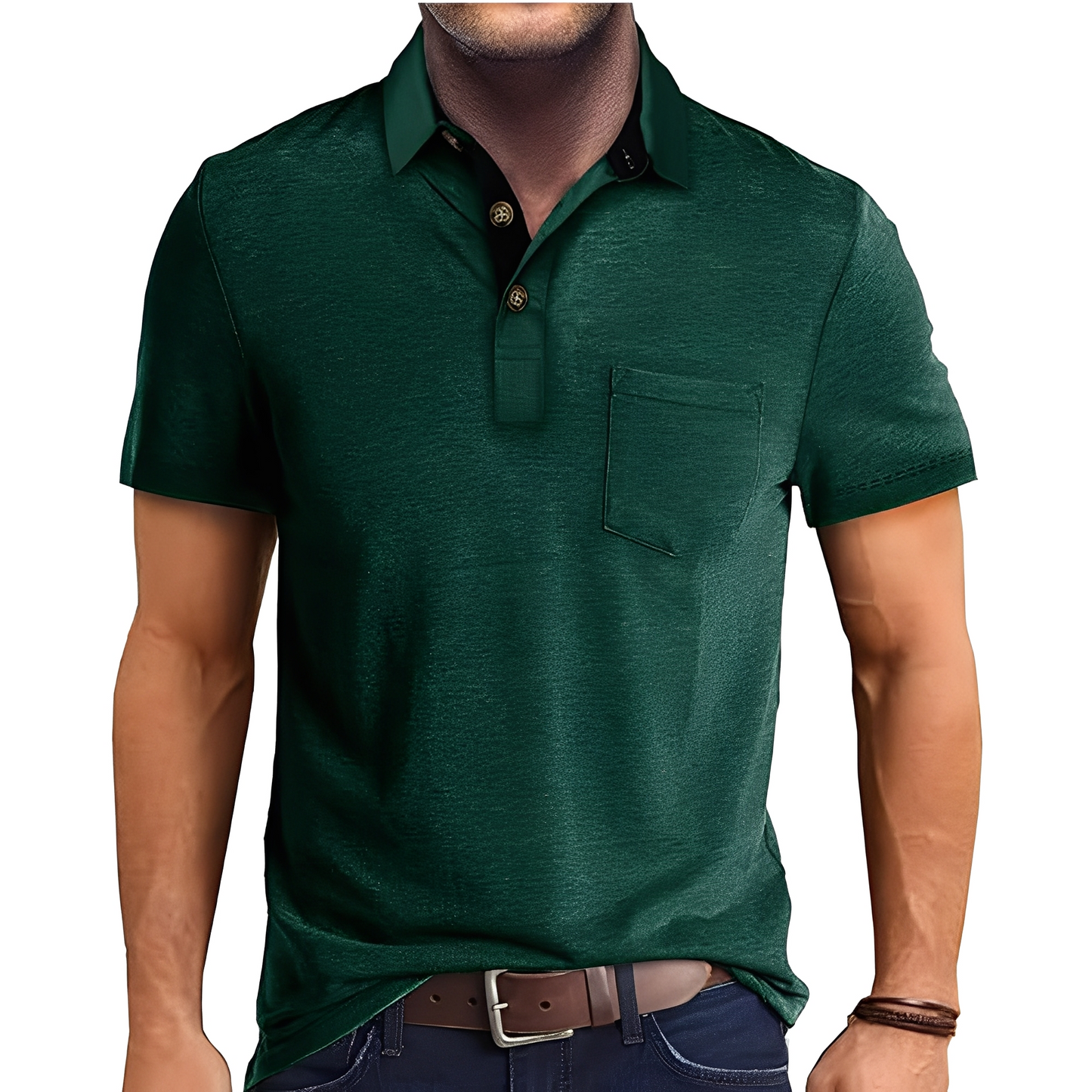 Abner - Retro-Poloshirt med korte ermer for menn