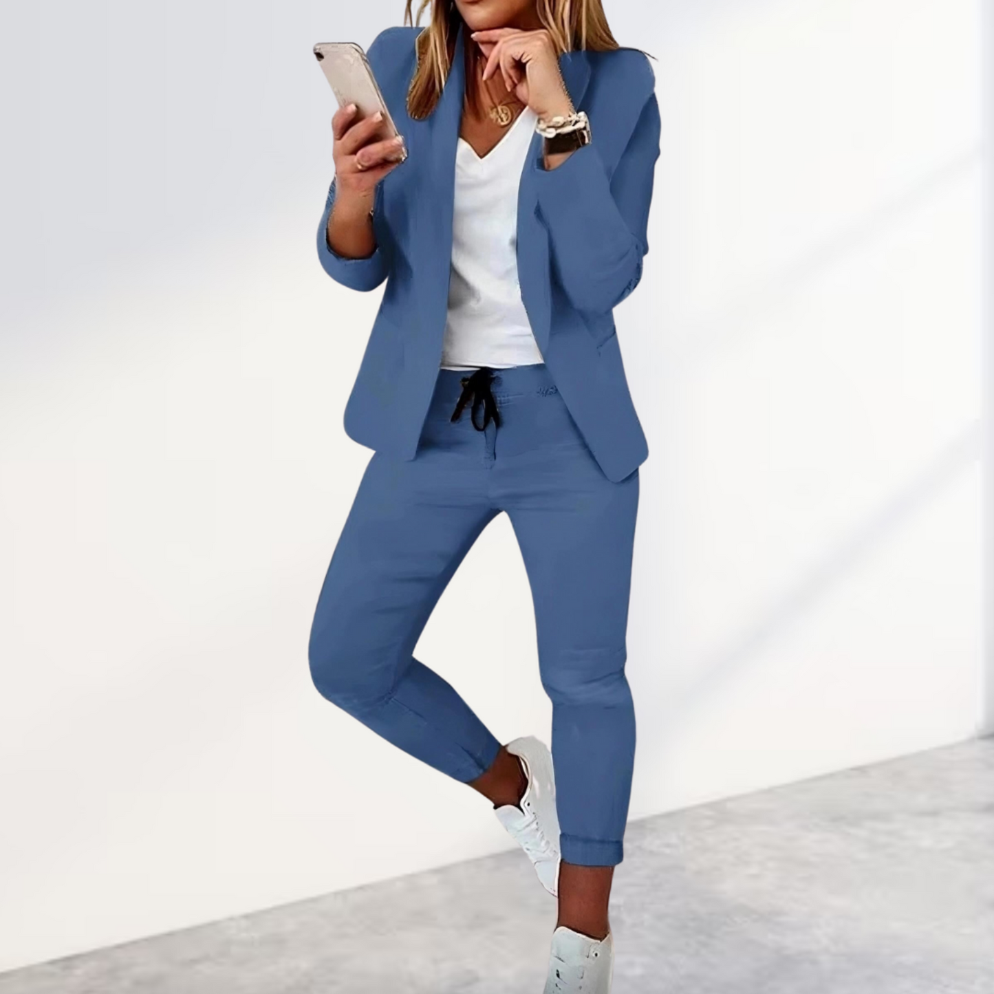 Amélie – Stilig Blazer og Matchende Bukse