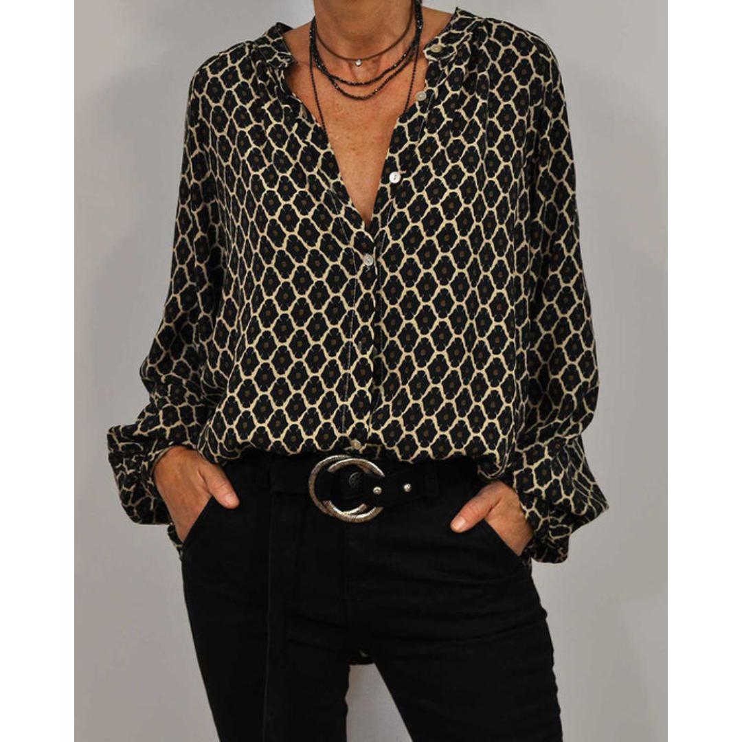 Zara – Løs V-hals Bluse