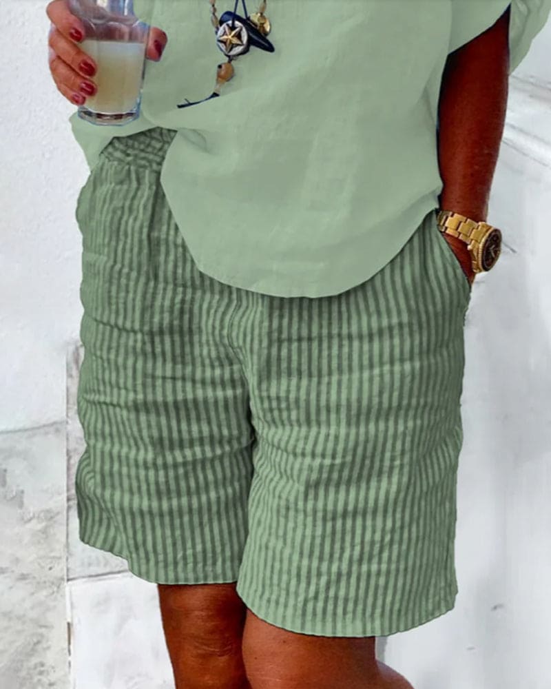 Élise – Shorts med striper