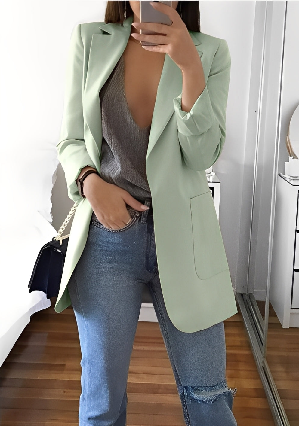 Stephanie - Stilig, smalt snittet blazer for damer