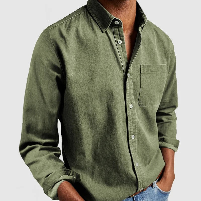 Maxime - Tøff Jeansskjorte Myk Blanding