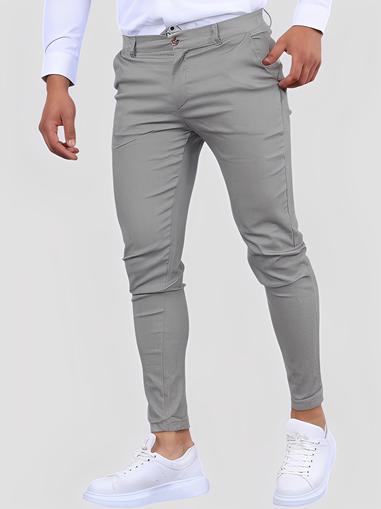 Shelton - Tilsfeldige Stretch-bukse med slank passform for herrer