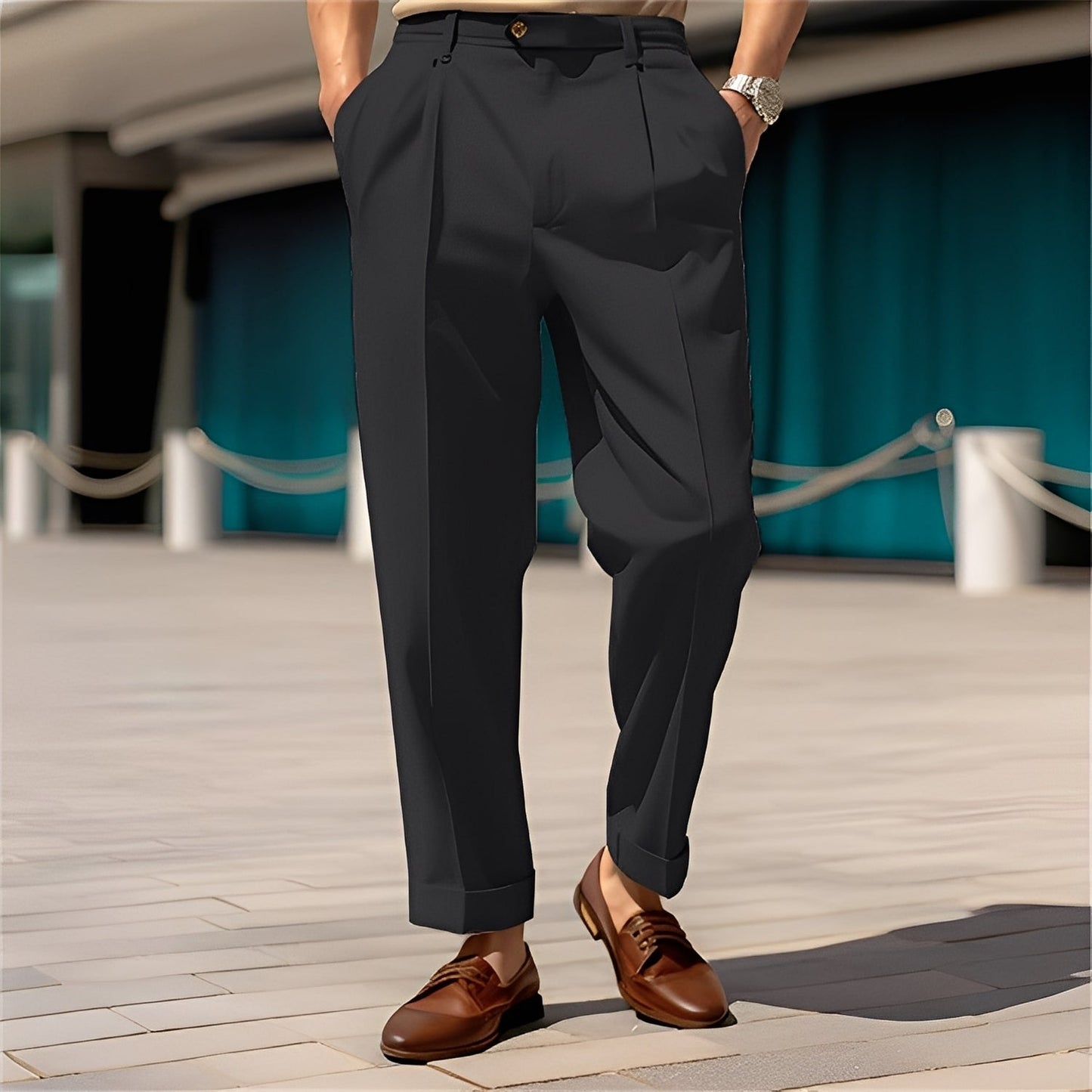 Beckham - Klassisk rett dressbukse for herrer