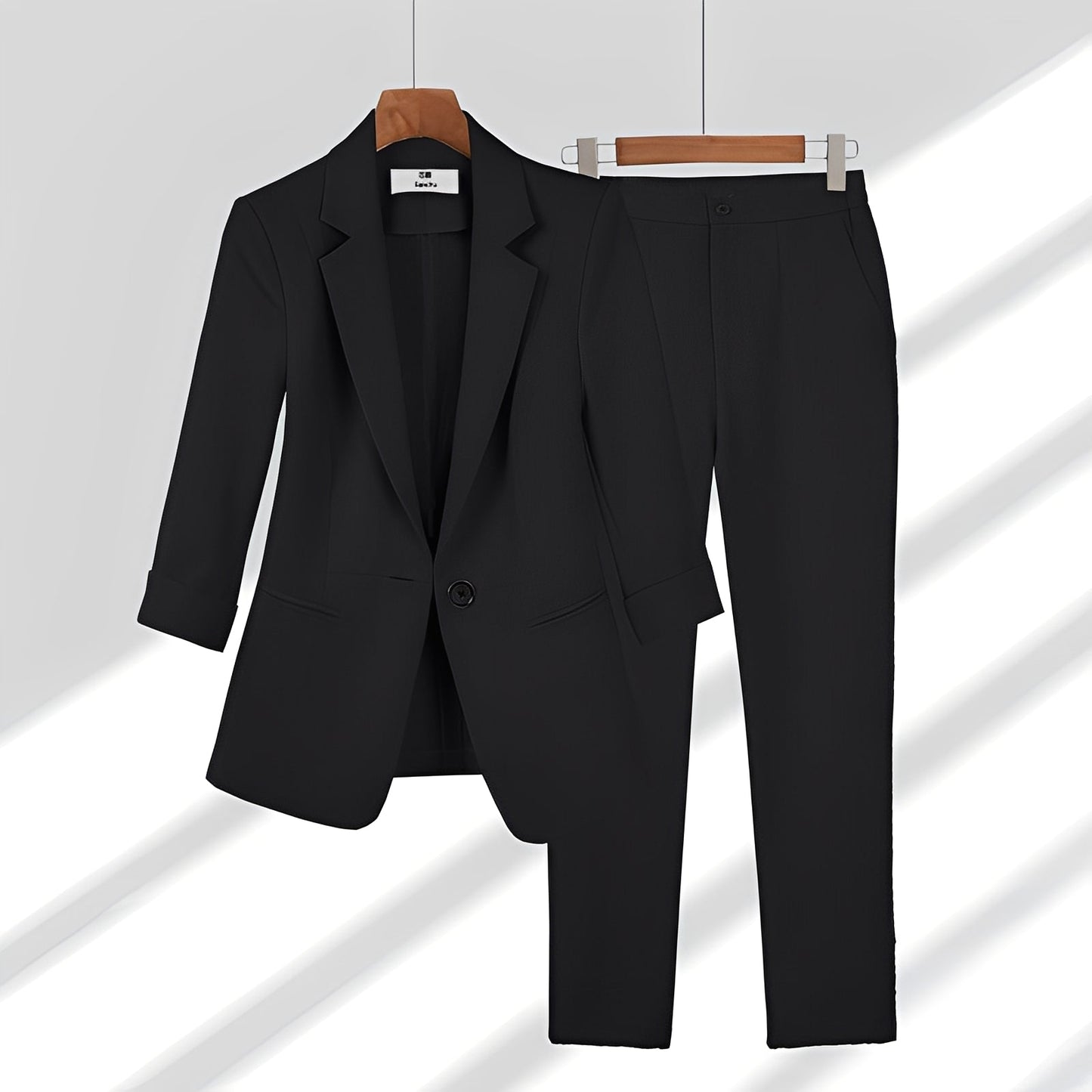 Andrea - Elegant Blazer- og Bukse-Sett for Damer