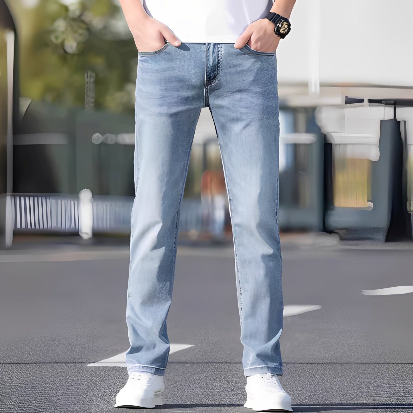 Winfred - Stilfulle Stretch-Skinny-Jeans for Herrer