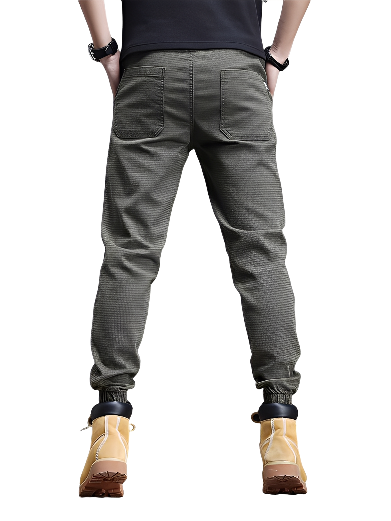 Alvin - Stilige Stretch-joggebukse med snor for herrer