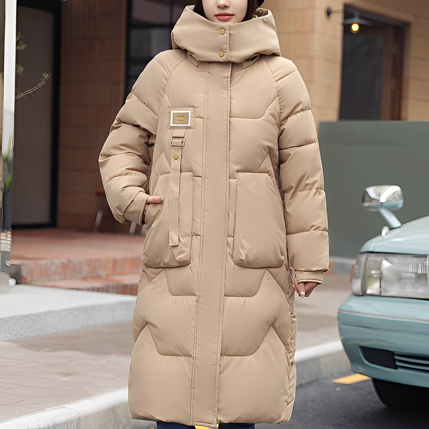 Rexanne - Stilfulle lange hettejakke for damer